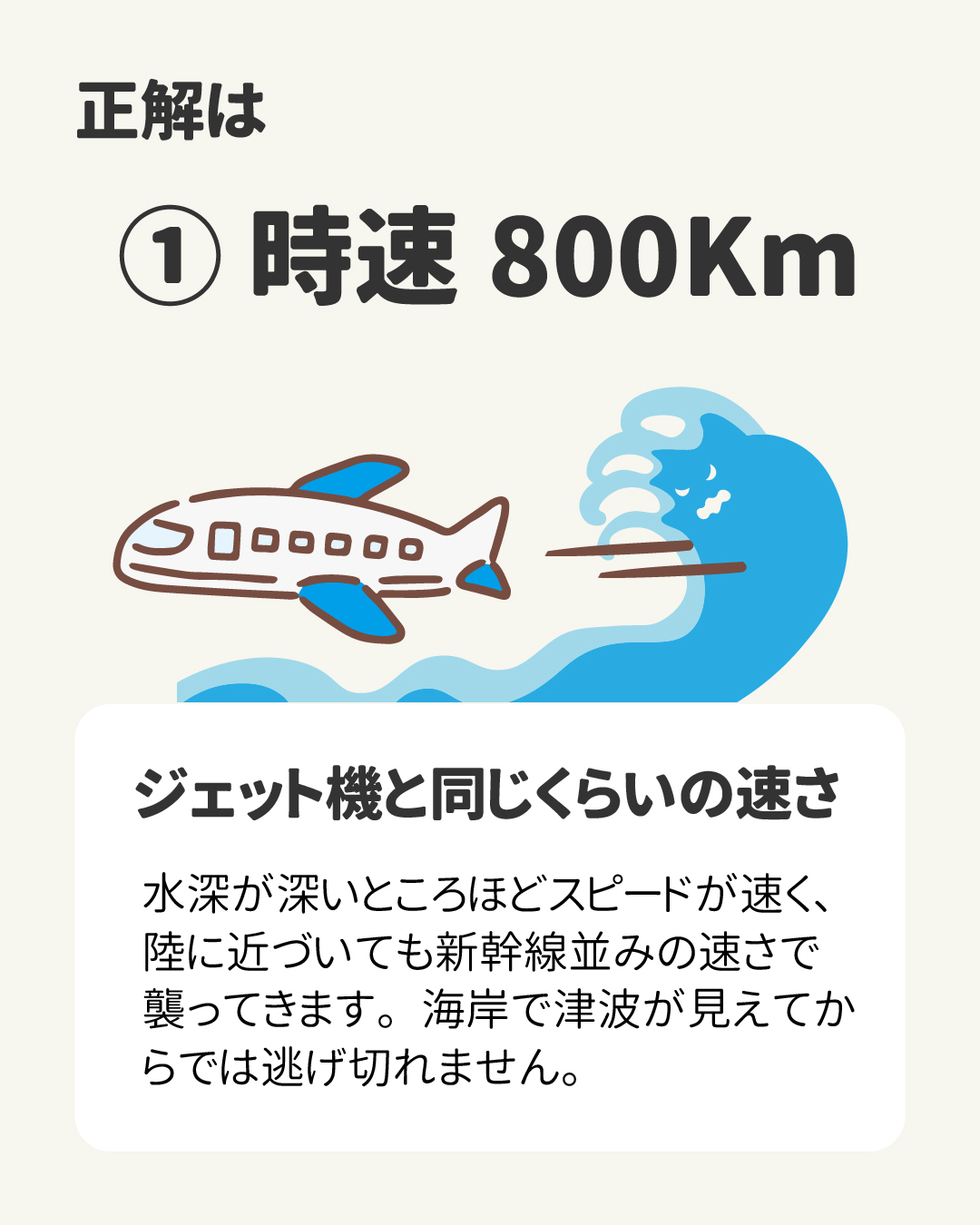 正解は時速800km ジェット機並の速さ